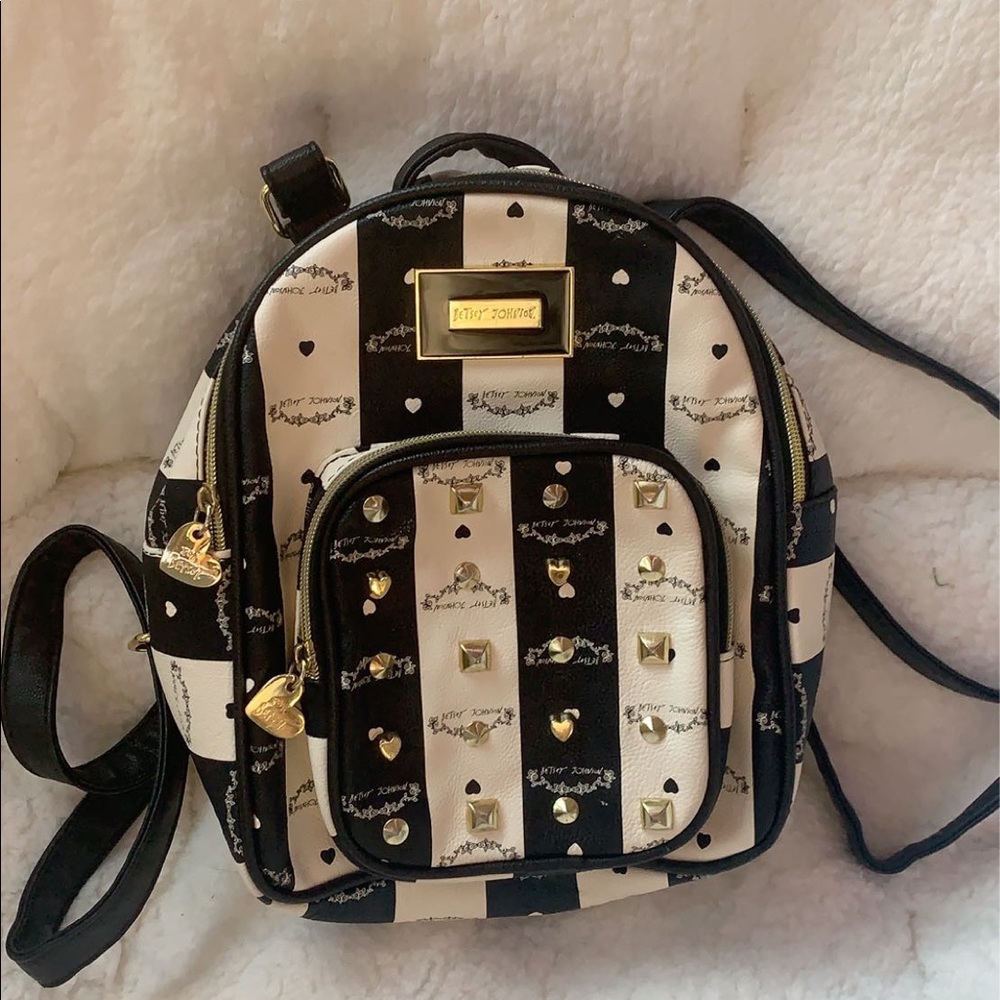 Betsy Johnson mini leather backpack
